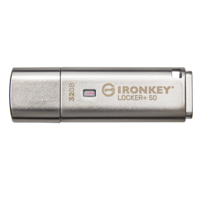 USB Stick Kingston Technology IronKey Locker+ 50 USB flash drive 32GB USB 3.2 Flash Drive - Silver