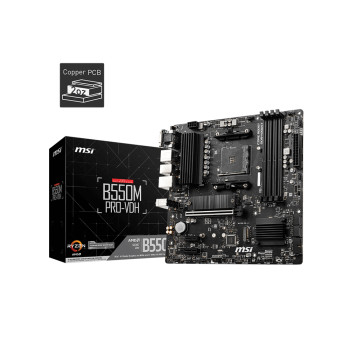 MSI B550M PRO-VDH AMD B550 Socket AM4 Micro ATX Motherboard