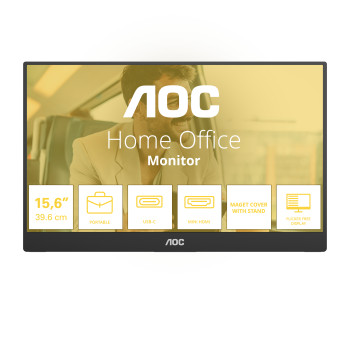 AOC 16T20E2 15.6" Full HD IPS 60Hz 4ms USB-C Portable Monitor with Speakers And Magnetic Cover With Stand