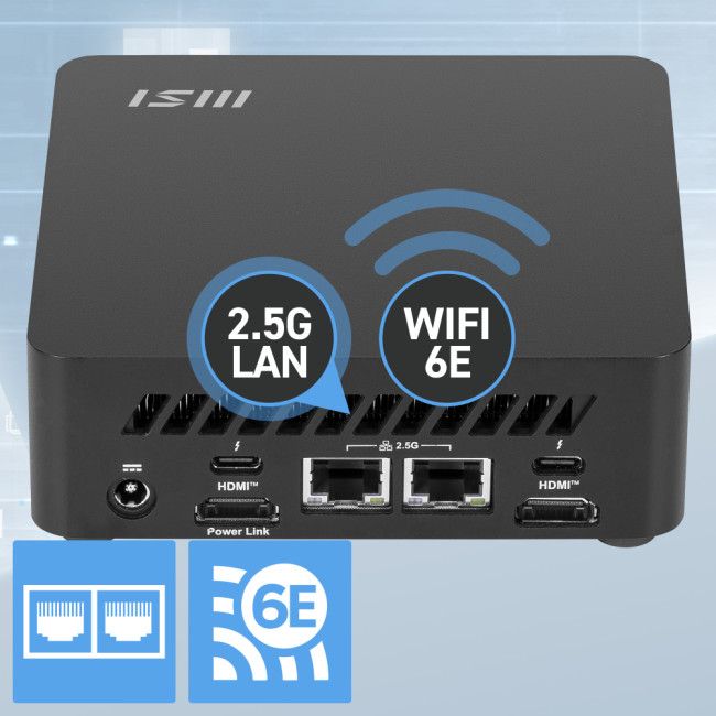 MSI Cubi NUC AI 1UMG Intel Core Ultra 5 125H NO RAM NO Storage NO OS Barebone Mini Desktop PC