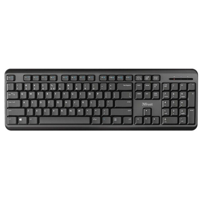 Trust TK-350 keyboard RF Wireless QWERTY UK English, USB Type A, Black - 24417