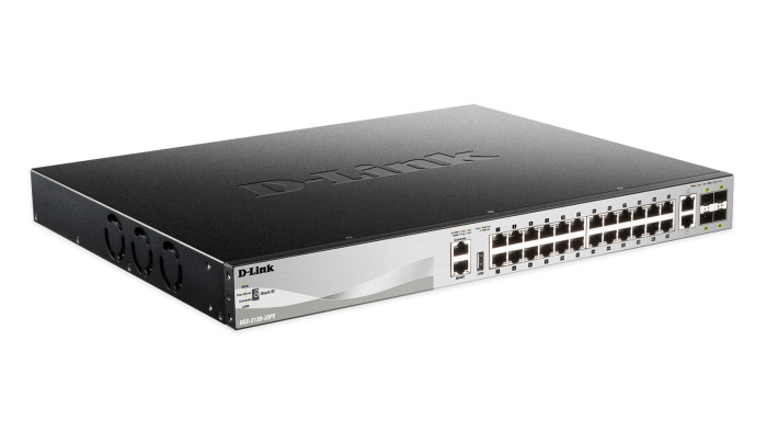 D-Link DGS-3130-30PS Managed L3 Gigabit Ethernet (10/100/1000) (PoE) Black, Grey