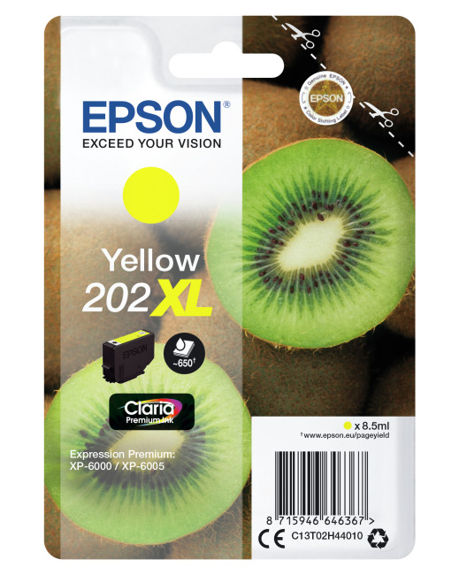 Epson C13T02H44010 (202XL) Ink cartridge yellow 650 pages 9ml