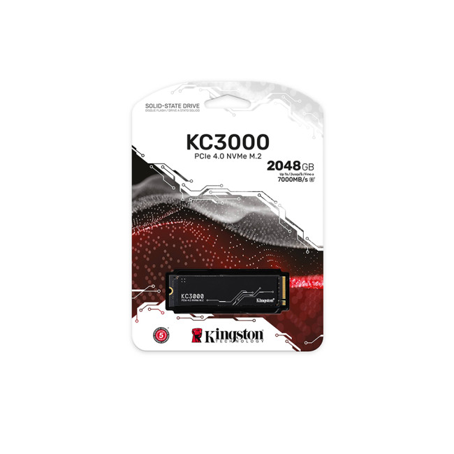 Kingston SKC3000D/2048G 2TB M.2 2280 NVMe PCIe 4.0 SSD - Black