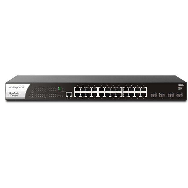 DrayTek VSP2282X-K 128 Gbit/s Managed 24 x Gigabit Ethernet RJ45 & SFP+ Ports Network Switch