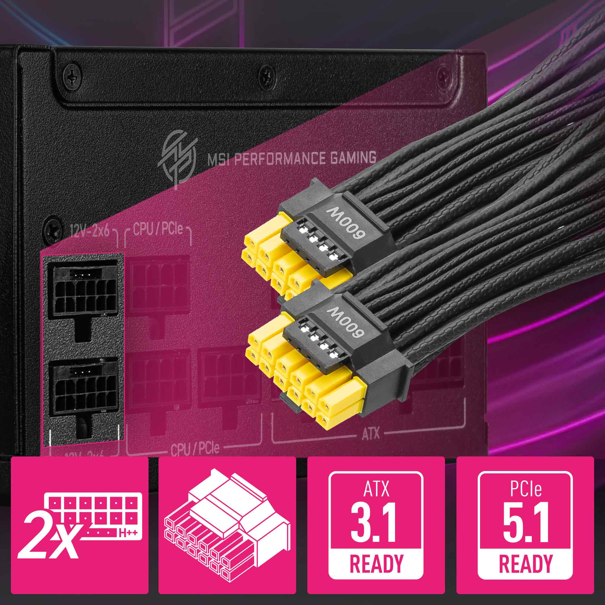 MSI MPG A1250GS 1250W 80+ Gold Fully Mod ATX Power Supply