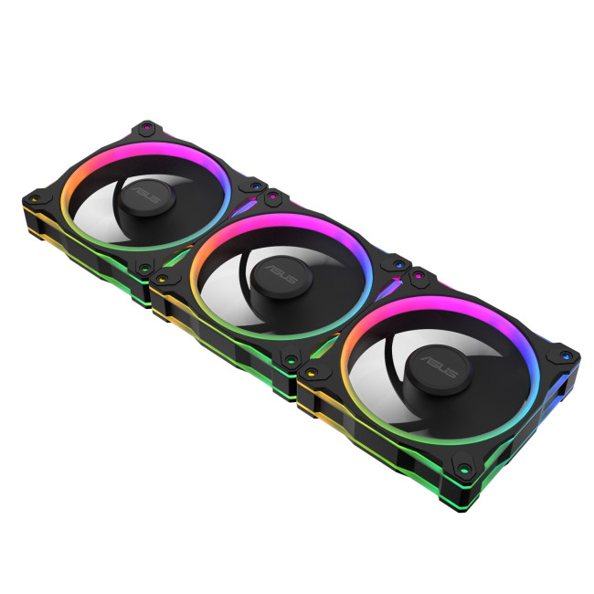 ASUS Prime MR120 ARGB 120mm PC Fan Triple Pack - Black