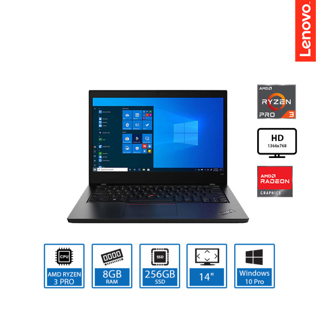 Lenovo ThinkPad L14 AMD Ryzen 3 PRO 4450U 8GB RAM 256GB SSD 14" Windows 10 Pro Laptop
