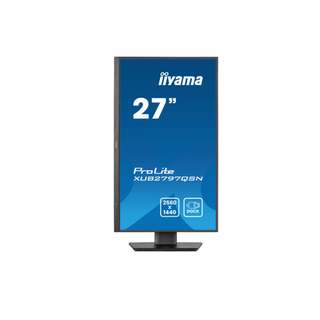 iiyama Prolite XUB2797QSN-B2 27" IPS QHD USB-C 65W RJ45 Height Adjustable Docking Monitor