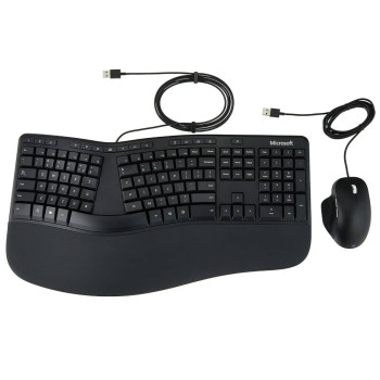 Refurbished Microsoft Ergonomic English International Keyboard + Mouse Set - RJU-00008