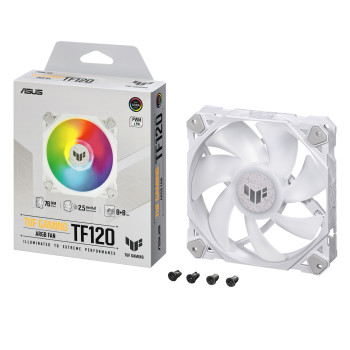 ASUS TUF Gaming TF120 ARGB White Edition Computer Case Air cooler 12 cm - 90DA0033-B09000