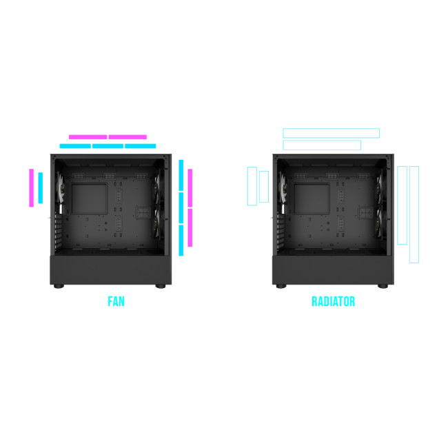 Gamdias TALOS M3 MESH Tempered Glass Mid Tower Gaming PC Case - Black