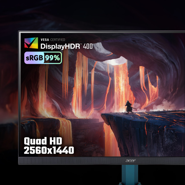 Acer Nitro VG272UW2 27" IPS Quad HD 240Hz 0.5ms FreeSync Premium Gaming Monitor with Speakers
