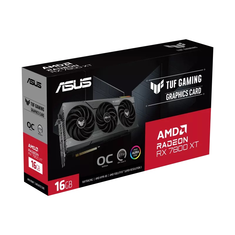 ASUS TUF-RX7800XT-O16G 16GB RX 7800 XT Graphics Card