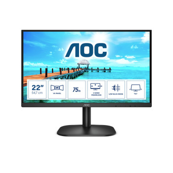 AOC B2 22B2H/EU 21.5" Full HD VA 75Hz 4ms Frameless Eye Care Monitor