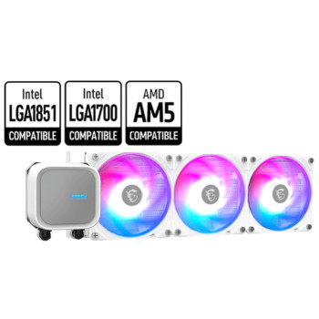 MSI MAG CORELIQUID A13 360 Intel/AMD AIO Liquid CPU Cooler - White