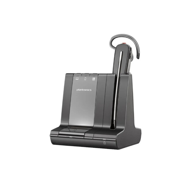 Refurbished POLY Savi 8240 Monaural Convertible Office Wireless Headset - Black