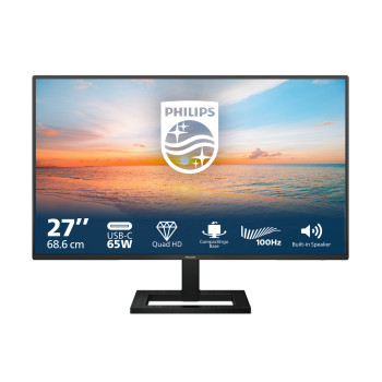 Philips 27E1N1600AE/00 27" Quad HD IPS 100Hz 4ms USB-C Height Adjustable Monitor with Speakers