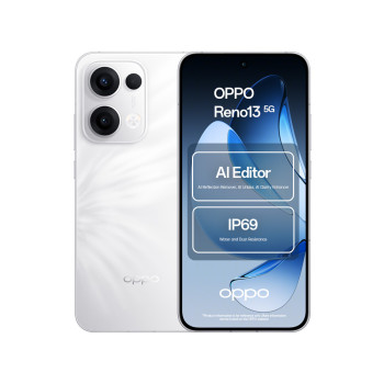 OPPO Reno13 5G MediaTek Dimensity 8350 12GB RAM 256GB ROM 6.59" AMOLED Smartphone - Plume White
