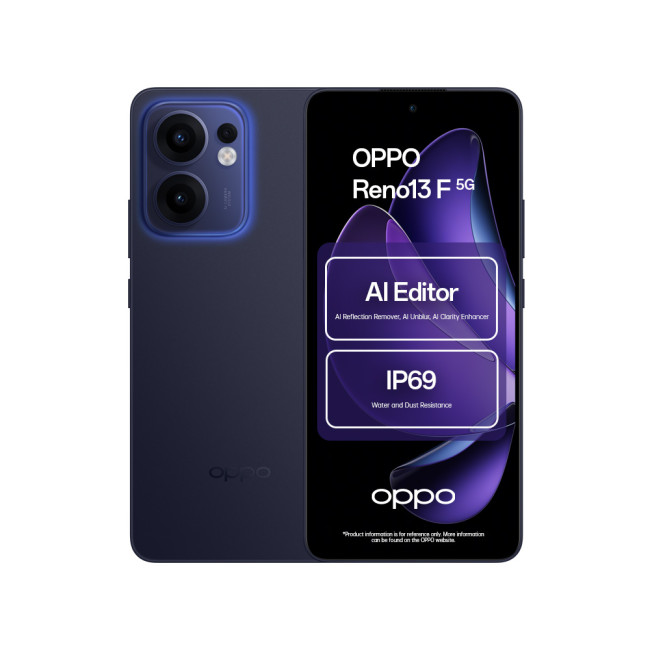 OPPO Reno13 F 5G Snapdragon 6 Gen1 8GB RAM 256GB ROM 6.67" AMOLED Smartphone - Luminous Blue