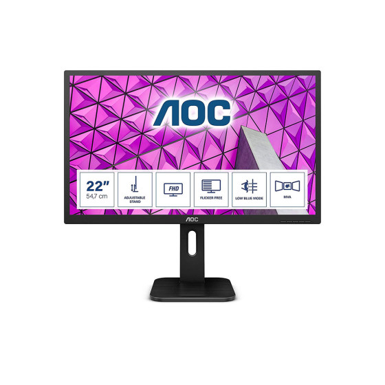 AOC 22P1 21.5" FHD IPS LED Monitor Built in Speakers Asp Ratio 16:9 Rsp Time 5ms