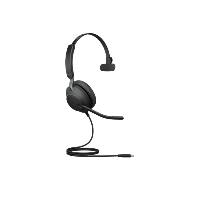 Refurbished Jabra Evolve2 40 Mono Wired On-Ear Headset - Black