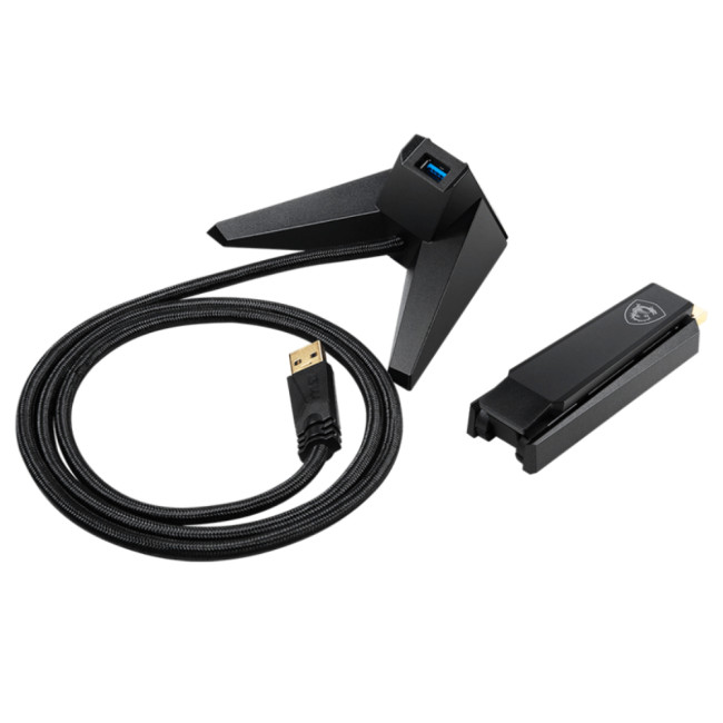 MSI AX E5400 USB Adapter 1800 Mbps Wi-Fi 6 Black