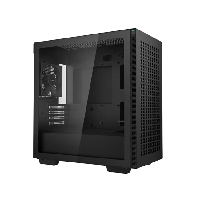 DeepCool CH370 Tempered Glass MicroATX Gaming PC Case with 1 x Fan - Black