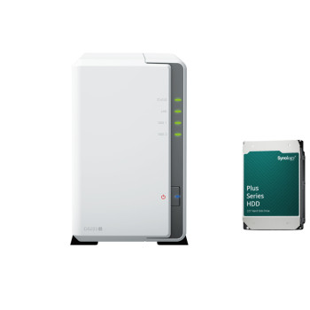 Synology DS223j 2-Bay NAS Enclosure (1GB RAM) - 8TB HDD Included Bundle