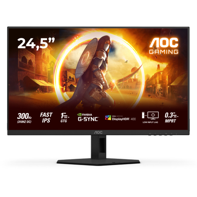 AOC G4 25G4SRE 25" Fast IPS Full HD 300Hz 0.3ms G-Sync Compatible Gaming monitor