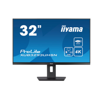 iiyama ProLite XUB3293UHSN-B5 31.5" 4K Ultra HD IPS 60Hz 4ms USB-C Height Adjustable Monitor with Speakers