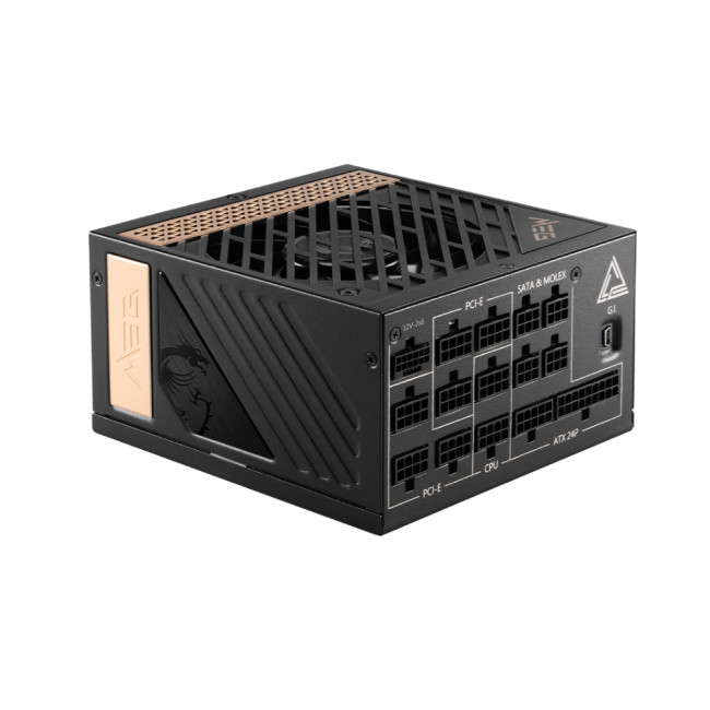 MSI MEG Ai1300P 1300W ATX 3.0 Full Modular 80+ PCIe 5.0 Platinum Power Supply