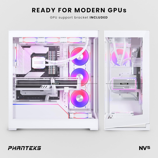 Phanteks NV5 ATX Tempered Glass PC Case - White