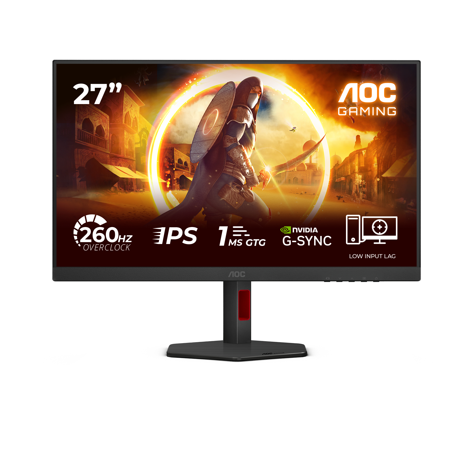 AOC AGON 27G4ZR 27" Full HD Fast IPS 260Hz 0.3ms G-Sync Height Adjustable Gaming Monitor