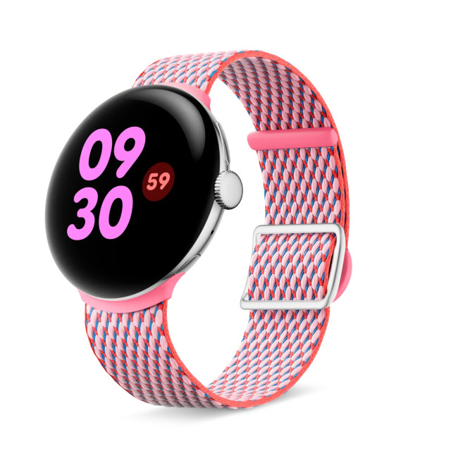 Google Pixel Watch 3 45mm Woven Band fits 140-215mm Wrists - Peony