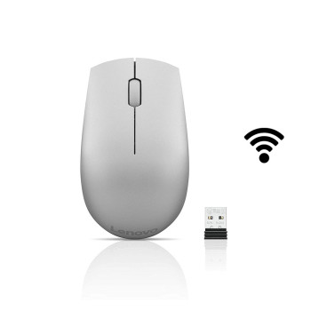 Lenovo 520 Wireless Ambidextrous Optical Mouse Platinum - GY50T83716