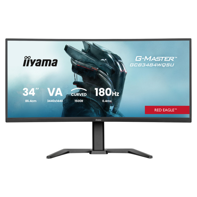 iiyama G-Master GCB3484WQSU 34" Curved Ultrawide QHD 180Hz Freesync Premium Gaming Monitor