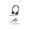 Poly Blackwire 3325 Wired USB Headset Black with 3.5mm Plug & USB-C/A Adapter - 8X221AA
