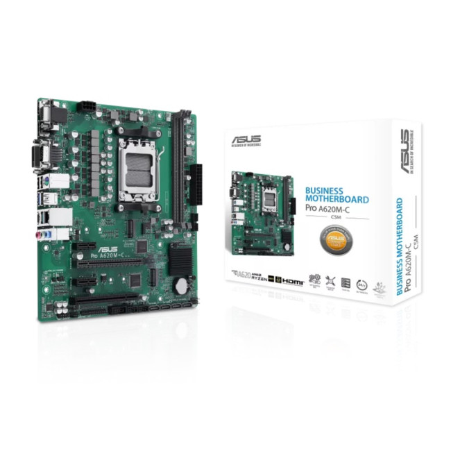 ASUS Pro A620M-C-CSM AMD A620 Socket AM5 Micro-ATX Motherboard