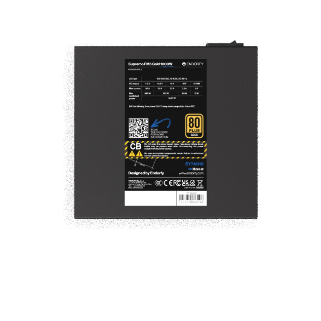 ENDORFY Supremo FM6 1000W 80+ Gold Certified Fully Modular ATX Power Supply
