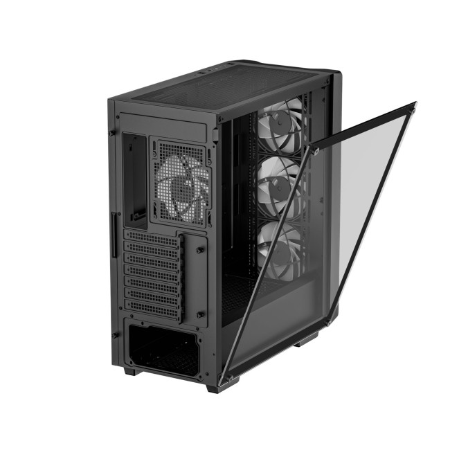 DeepCool CC560 ARGB V2 Mid Tower ATX Gaming PC Case with 4 x RGB Fans - Black