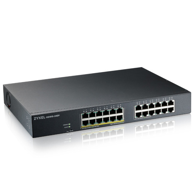 Zyxel GS1915-24EP L2 Gigabit Ethernet (10/100/1000) Power over Ethernet (PoE) 1U Managed Switch - Black