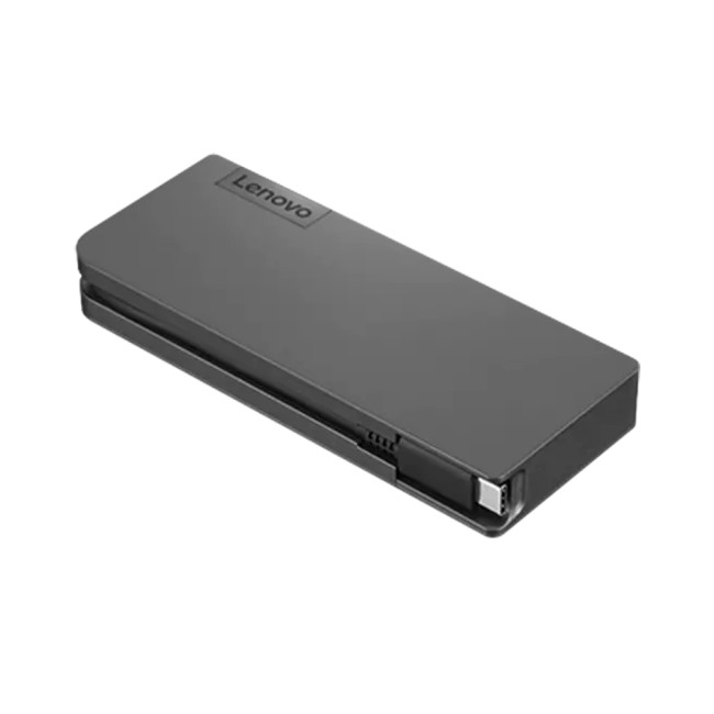 Refurbished Lenovo Powered USB-C Travel Hub Wired Docking Station 10,100,1000 Mbit/s Grey