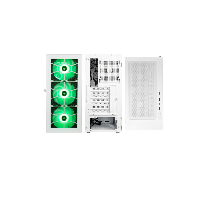 Kolink Observatory HF Glass ARGB  Midi Tower Gaming ATX PC Case - White