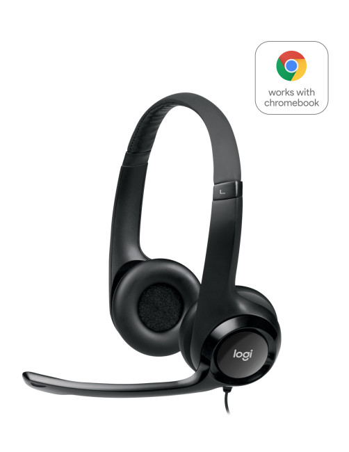 Logitech H390 Wired USB Headset Black - 981-000406