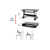 Ergotron WorkFit-T Standing Desk Workstation (black with grey surface)