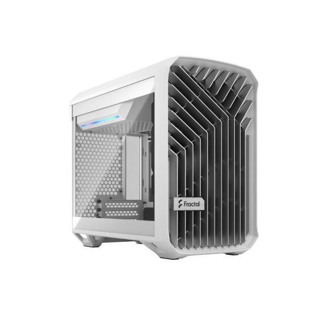 Fractal Design Torrent TG ITX Micro Tower RGB Tempered Glass Case - White