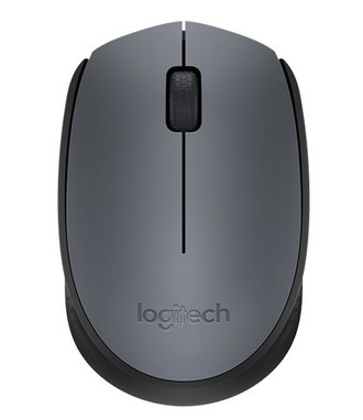 Logitech M170 Mouse RF Wireless Optical 2.4GHz 1000 DPI Ambidextrous Black, Grey