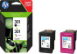 HP 301 2-pack Black/Tricolor Original Pigment base Ink Cartridge Standard Yield