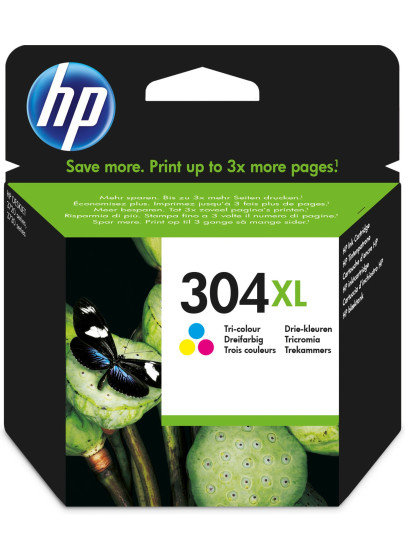 Original HP N9K07AE (304XL) Printhead cartridge color, Upto 300 pages Yield, 7ml